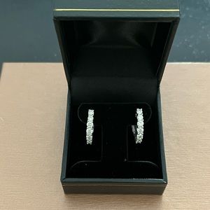Diamond hoop earrings